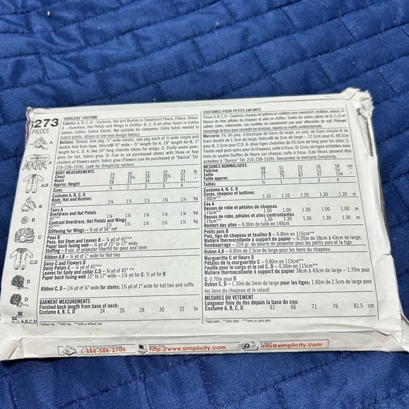 Simplicity 8273- fairy-pea-daisy-flower-baby costumes by Andrea Schewe - Picture 7 of 8